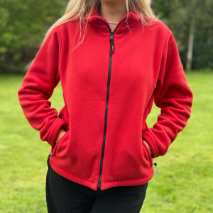 Full Zip Top, Medium in Red