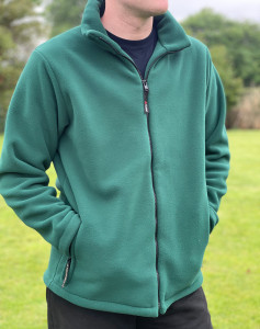 Full Zip Top, Large in Pine Green